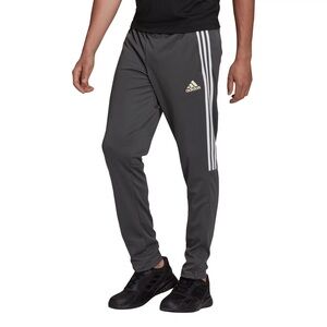 Adidas Youth Black Joggers with White Stripes
